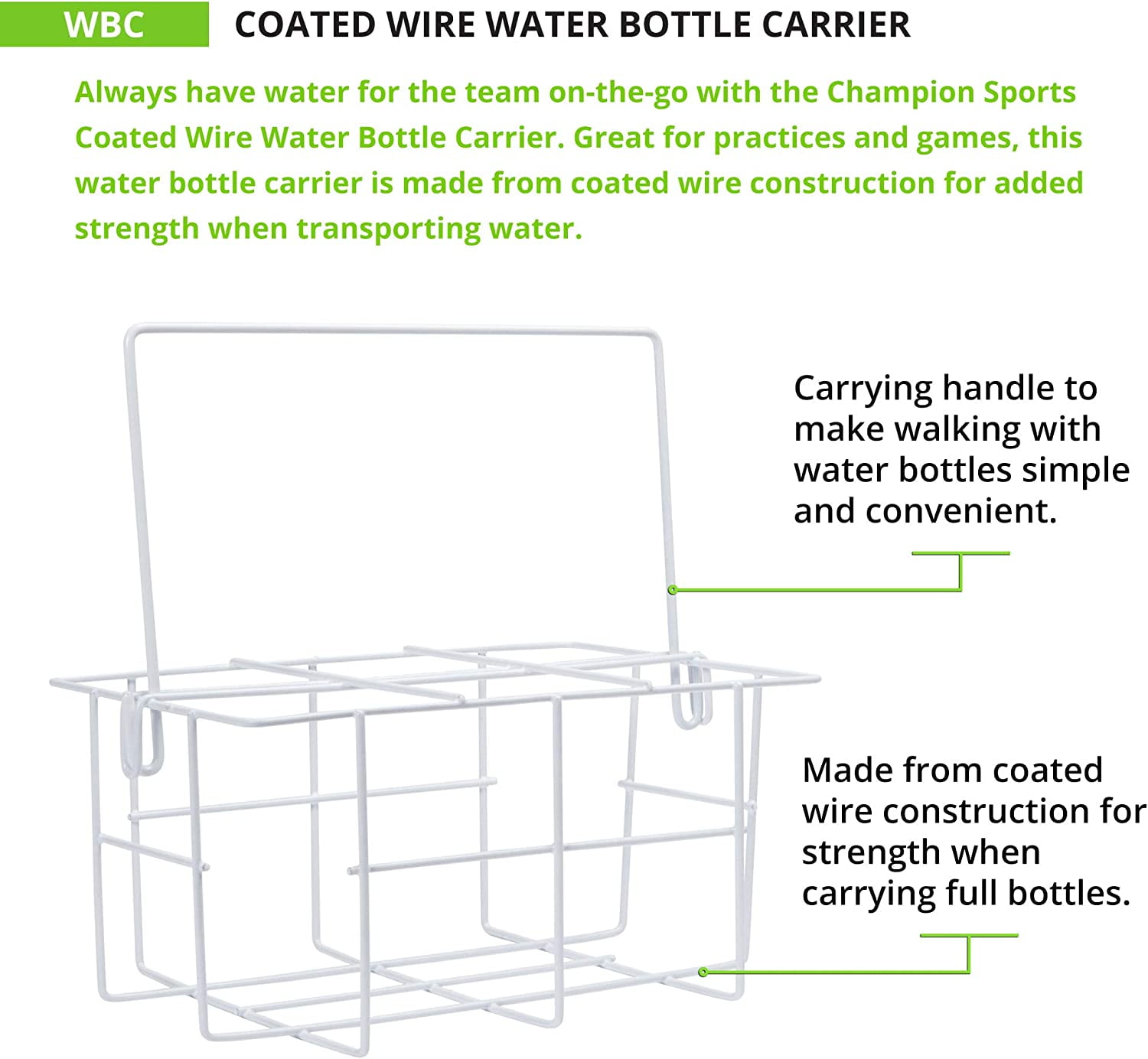Champion Sports WBC Coated Wire Water Bottle Carrier