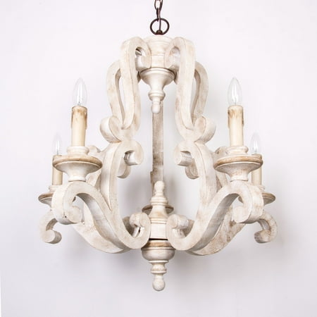 Parrot Uncle Farmhouse Rustic 5 Light Candle Style Wooden Parrot Uncle Farmhouse Rustic 5 Light Candle Style Wooden Chandeliers Pendant Lights Com