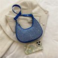 thumbnail image 2 of Bolsa Crescent Diamonds Mujeres Cuero Rhinestones Hombro Axilas Bolsos Ndcxsfigh Para Estrenar, 2 of 9