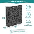 thumbnail image 4 of Haosy Hardcover 3 Ring Binder 1.5 Inch Ring Decorative Binder Organizer for Home School Office, Dark Gray Leopard Print, 4 of 10