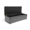 thumbnail image 3 of Baxton Studio Dennehy Black Brown Modern Ottoman, 3 of 6