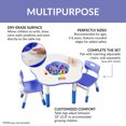 thumbnail image 3 of ECR4Kids Flower Resin Dry-Erase Adjustable Activity Table with Removable Storage Bin, Blue, 3 of 8