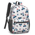 thumbnail image 2 of Police and Light White Pattern 17" Waterproof Oxford School Backpacks for Teens, S-Shape Padded Straps, for School, Travel, Hiking, Camping, 2 of 5
