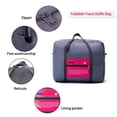 thumbnail image 3 of Gustave Foldable Travel Duffel Bag Water-Resistant Lightweight Personal Item Bag Carry on Luggage Weekender Overnight Tote Bags for Men Women "Rose Red", 3 of 8