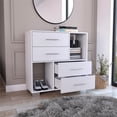 thumbnail image 2 of TUHOME Krista Commode en Bois d'Ingénierie Commodes en Blanc, 2 of 8