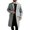 Light Gray, variant on Aihuaihua Mens Trench Coat Single Notched Lapel Casual Belted Windbreaker Fall Winter Classic Long Jacket Overcoat Light Gray M