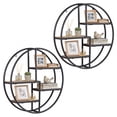 thumbnail image 1 of Gymax 2PCS 4-Tier Floating Shelf Geometric Hanging Storage Organizer for Living Room, 1 of 10