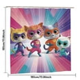 thumbnail image 2 of Cartoon For Super Kitty Themed Shower Curtain for Bathroom Decor,Durable Waterproof Polyester Fabric,72x72 Inch with 12 Pack Hooks Washable Curtain Set, 2 of 4