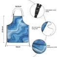 thumbnail image 3 of Blue White Tie Dye Swirl Pattern Kids Aprons for Girls and Boys,Adjustable Neck Strap Toddler Aprons for Kids Cooking Baking, 3 of 6