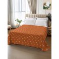 thumbnail image 3 of Queen Flat Sheet Only Colorful Polka Dot on Orange Soft Microfiber Cooling Bedding Sheets Modern Minimalist Dotted Flat Bed Sheet for Hotel,Home Decor, 3 of 9
