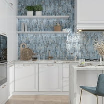 Festa 1.7 in. x 9.6 in. Glossy Blue Ceramic Picket Wall and Floor Tile (2.37 sq. ft./case) (23-pack)