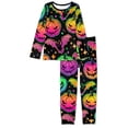 thumbnail image 4 of FKELYI Hippie Pumpkin Women Pajamas Size 6XL Stretchy Halloween Pajamas Top and Pants Set of 2 Soft Long Sleeve Women Pjs, 4 of 5