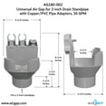 thumbnail image 3 of Universal Multi-Drain Air Gap for Condensates, Water Softeners and Water Filters with 1/2-inch and 3/4-inch PVC and Copper Pipe Adapters (AG180-002, GAP-A-DRAIN), 3 of 9