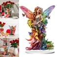 thumbnail image 1 of YWIYIUD Fée avec Ailes de Papillon et Fleurs Colorées - Collection de Statues de Fée Décoration Maison - Décoration Plate 2D Cadeaux de Jardinage en Résine pour Femmes Statues pour Jardin Fée Intérieur Ou Extérieur, 1 of 7