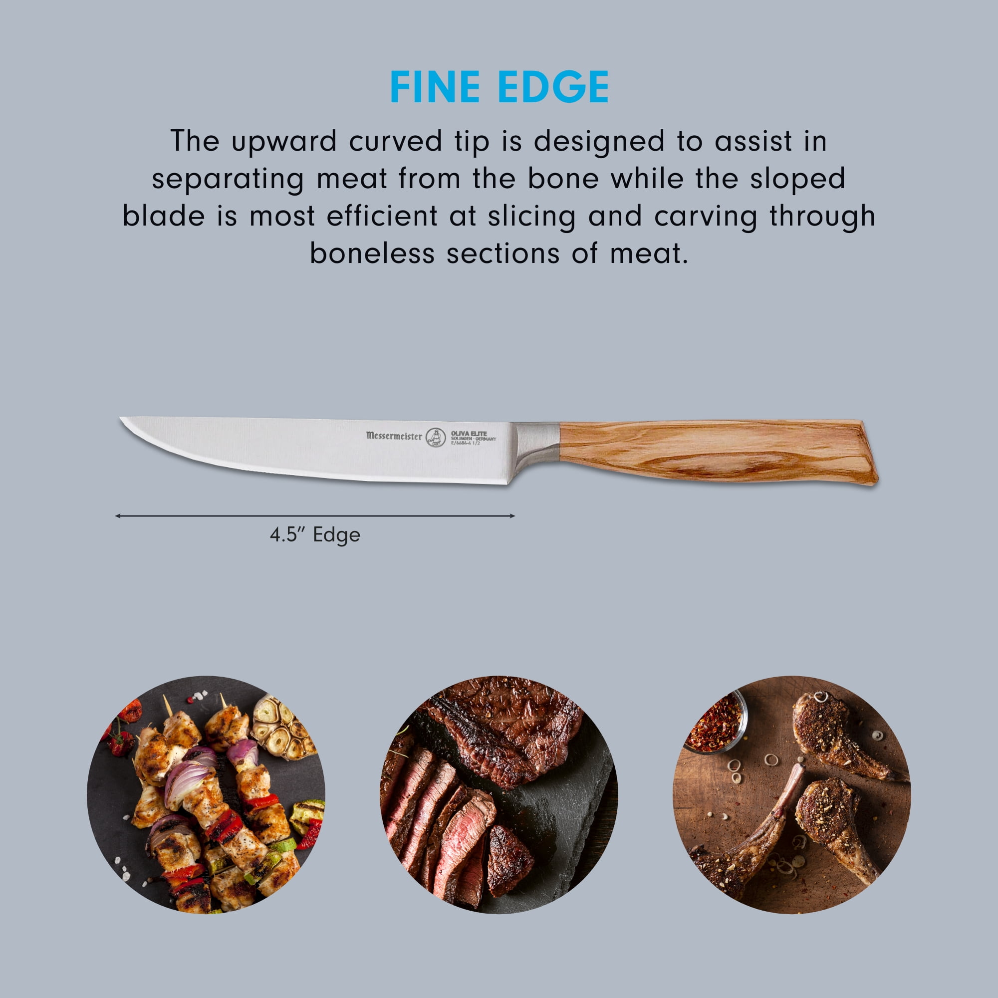 Messermeister Oliva Elite Fine-Edge Steak Knife Set