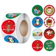 thumbnail image 1 of 50-500 Uds pegatinas de Feliz Navidad etiquetas de sello redondas doradas y plateadas de 1 pulgada para etiquetas adhesivas hechas a mano para cajas de tarjetas, 1 of 4