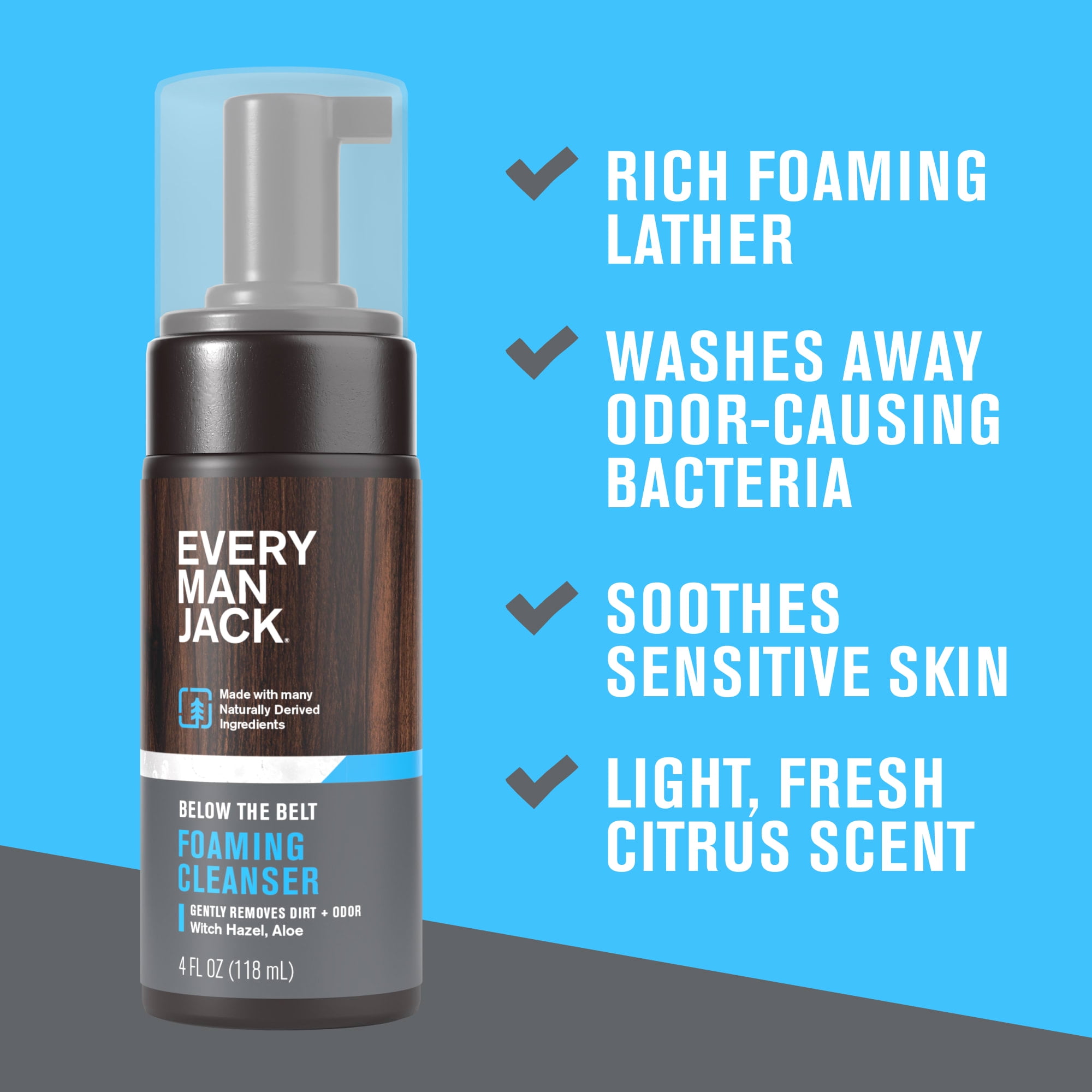 Every Man Jack Men's Below the Belt Foaming Cleanser - 4 fl. oz
