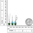thumbnail image 2 of Gem Stone King 925 Sterling Silver Green Nano Emerald and Swiss Blue Topaz Pendant Earrings Set for Women (3.56 Cttw, Gemstone May Birthstone, with 18 inch Chain), 2 of 4