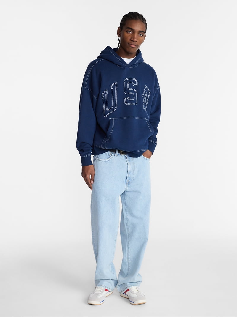 No Boundaries USA Hoodie with Embroidery, Men's XS-4XLT - Walmart.com