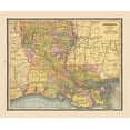 thumbnail image 2 of Cram 14x12 White Modern Wood Framed Museum Art Print Titled - Louisiana, United States - Cram 1888, 2 of 4