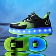 thumbnail image 3 of Cyiecw Kids Shoes - New Upgraded with Wheels LED Light Color Shoes Shiny Roller Skates Skate Shoes Simple Kids Gifts Boys Girls The Best Gift for Party Birthday Christmas Day, 3 of 6