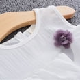 thumbnail image 5 of FDDMis Girl Clothing Set Size 7-8 Girl Outfits Girls Outfit Sets Size 10-12 Girls Shirt and Workout Shorts 12 Year Old Girl Clothes, White 18-24 Months, 5 of 6