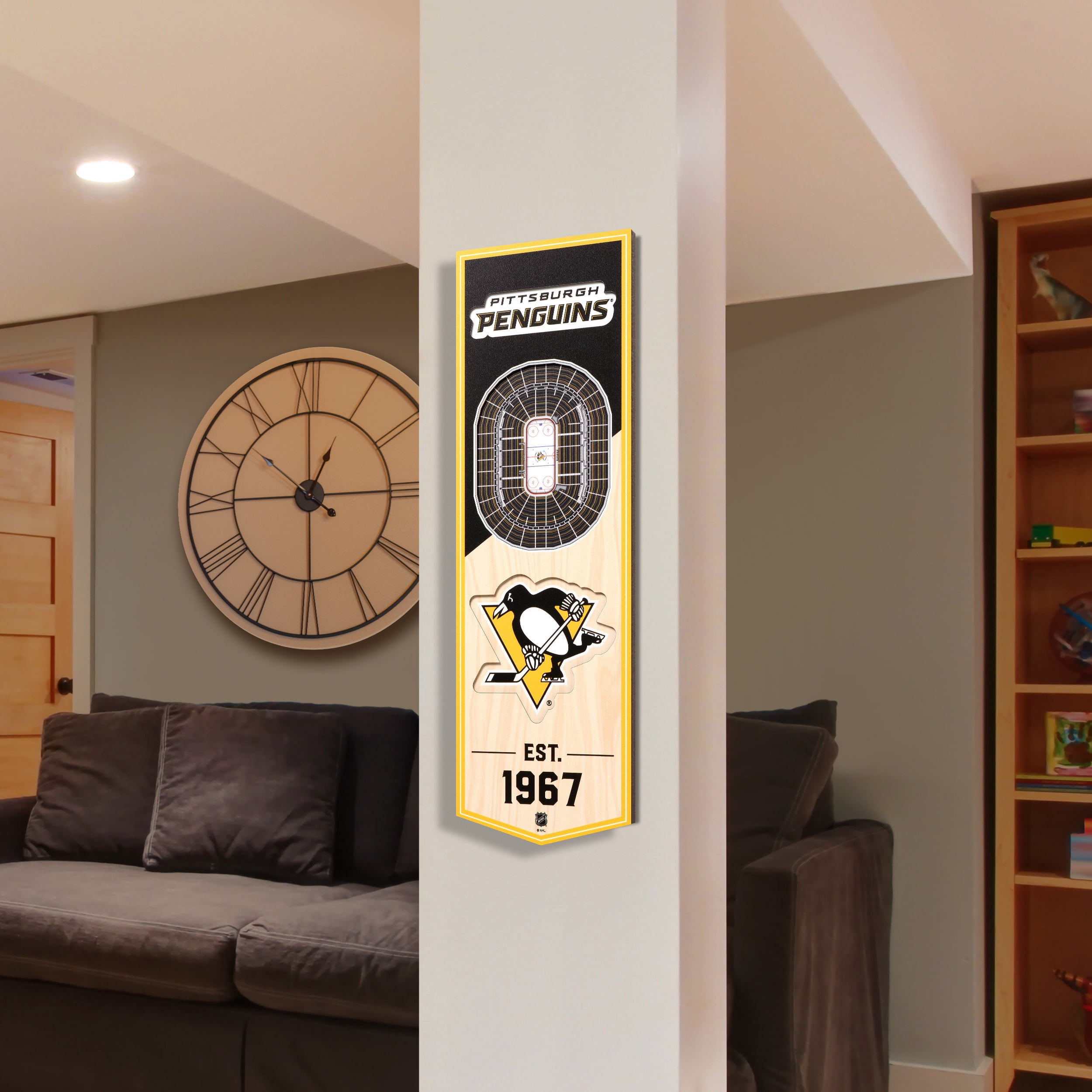 Pittsburgh Penguins 6'' x 19'' 3D StadiumView Banner