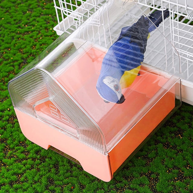 YSNOOWE 2Pack Small Bird Bathing Accessories Transparent Bowl Hanging Design for Birds