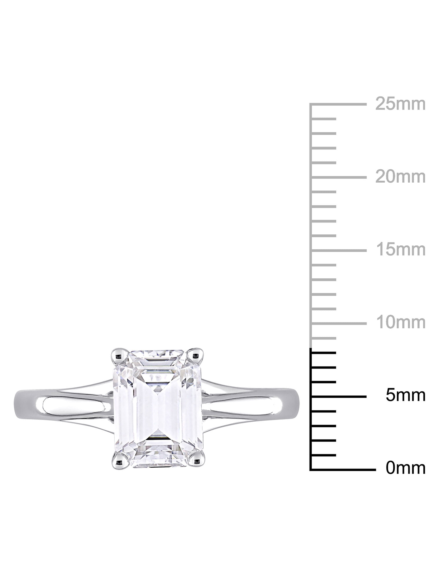 Everly Women's Created Moissanite White Gold Engagement Ring
