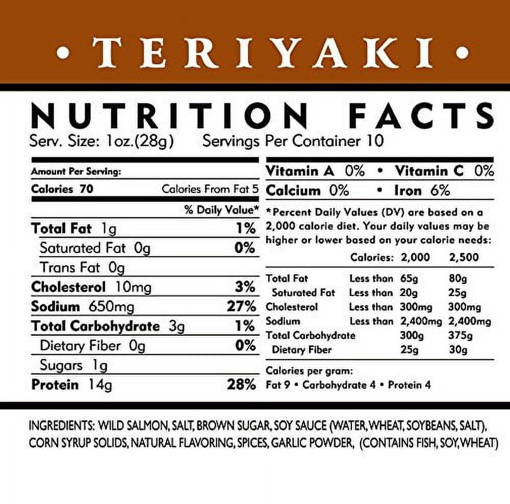 Wild Salmon Jerky 1.13 oz. Stick - Teriyaki