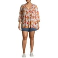 thumbnail image 2 of A3 Women's Plus Size Elastic Waistband 7 Inch Pull On Shorts, 2 of 6