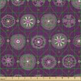 thumbnail image 2 of Ambesonne Oriental Fabric by the Yard Upholstery, Flourish Ornate, 10 Yards, Plum and Multicolor, 2 of 5
