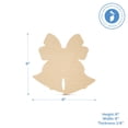 thumbnail image 5 of Wood Christmas Bells Cutouts 6-inch x 6-inch, Pack of 50 Unfinished Wood Christmas Tree Ornaments for DIY Decor and Crafts, by Woodpeckers, 5 of 7