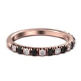 thumbnail image 3 of 0.75ct Round Diamond Moissanite 18K Rose Gold Over Silver Wedding Band, 3 of 4