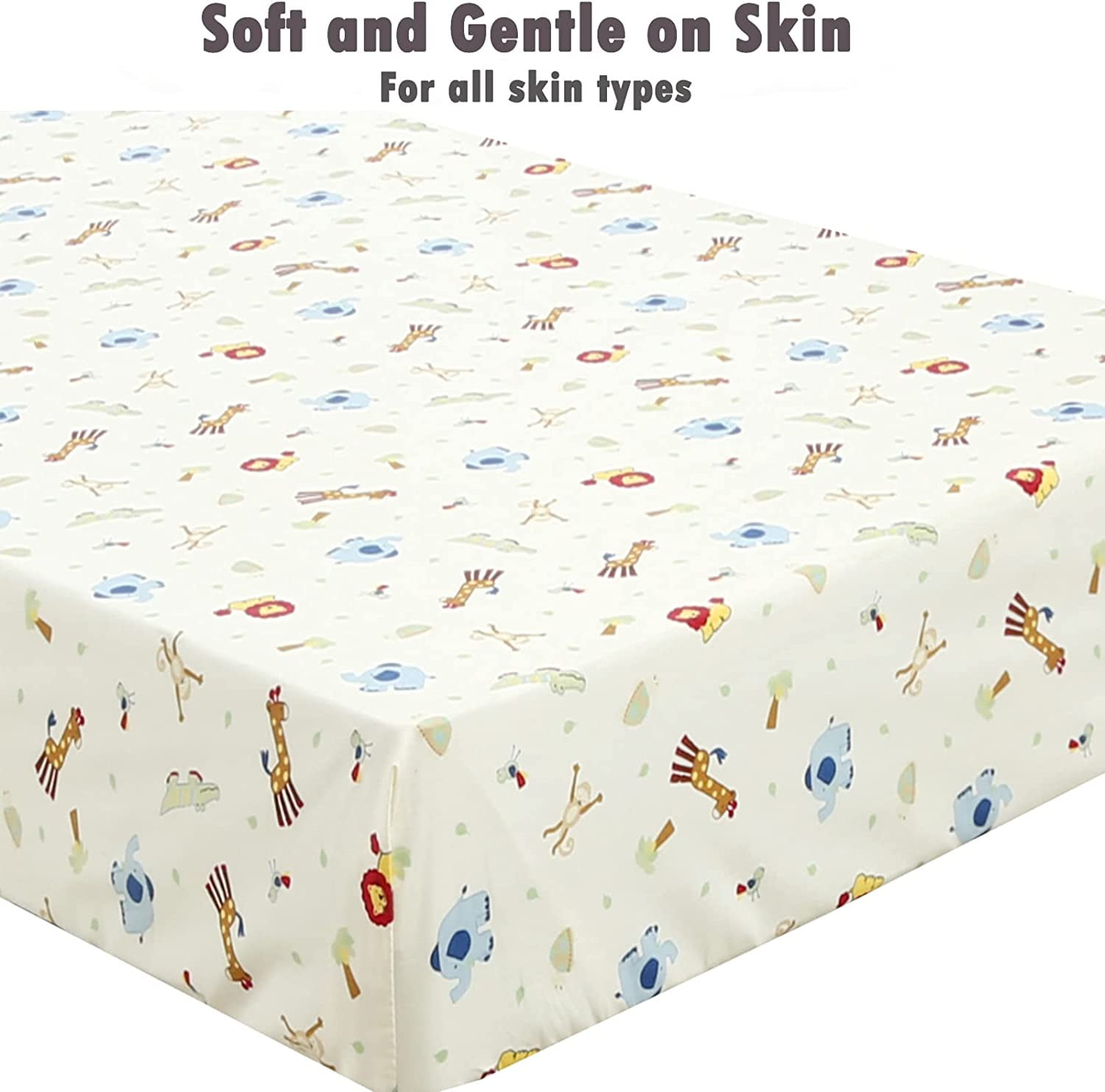 Danica 100% Cotton Fitted Baby Crib Sheet 3 Pack for baby Boys Girls |Standard Crib And Toddler Mattress Sheets | 28x52 Inch (3PK, Mickey & Robot)