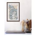 thumbnail image 3 of Marmont Hill Michigan Illustrated Map Framed Wall Art, 3 of 5