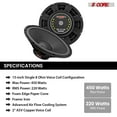 thumbnail image 5 of 15" Subwoofer Speaker Pair 450W MAX PA DJ Replacement Audio Sub Woofer 8Ohm Bass Driver, 5 of 7