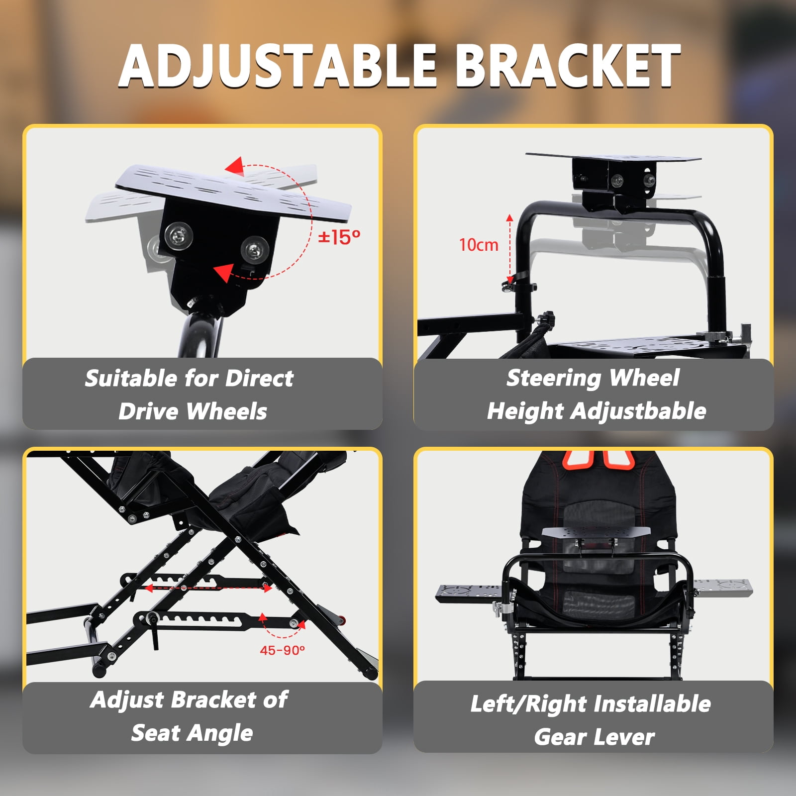 Marada Foldable Racing Sim Marada Foldable Racing Simulator Cockpit Wheel Stand Philippines | Ubuy