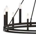 thumbnail image 5 of ACROMA  12-light Farmhouse Black Wagon Wheel Chandelier - N/A Muted Brass & Aged Zinc, 5 of 5