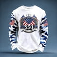 thumbnail image 2 of Wxolcjlv Usa 250Th Anniversary T-Shirt Long Sleeve Thermal Knit Fabric Crewneck Casual Comfort Fit Tee,Size S-3XL, 2 of 3