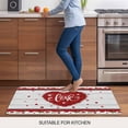 thumbnail image 5 of Valentine's Day Door Mat&nbsp;Indoor Outdoor Entrance,Non Slip Small Rug for Kitchen Bathroom Entryway Rug,Red Love Heart Roses Romantic Wooden Washable Doormat Floor Mat 16x24 Inch, 5 of 8