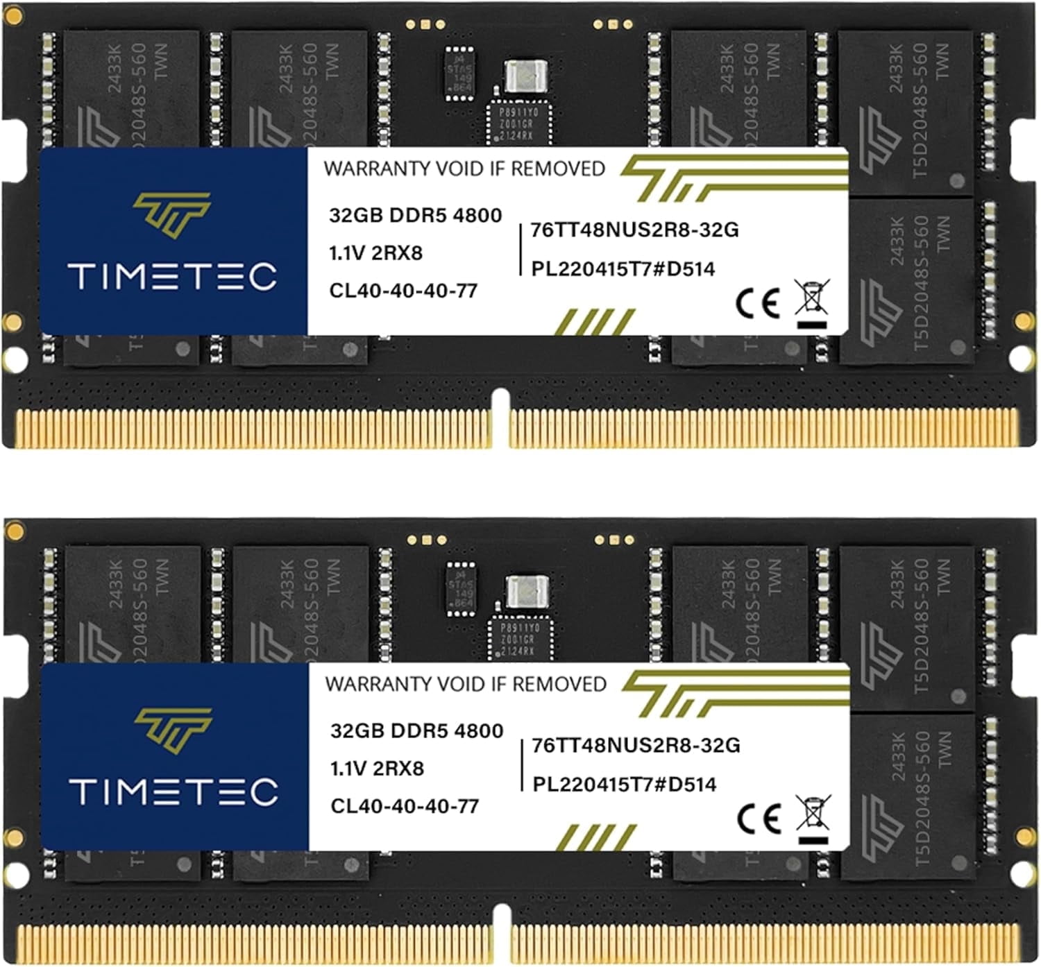 CORSAIR Vengeance 64GB DDR5 SO-DIMM 4800 Gaming RAM for PC Laptops