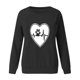 thumbnail image 4 of ICHUANYI Clearance Women's Round Neck Top Casual Fashion, Personalized Printing Loose Fitting, Slimming Long Sleeves(Black, M) ICHUANYI WER2023081512237, 4 of 4