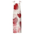 thumbnail image 3 of Levmjia Jumpsuit For Women Casual Fashion Sleeveless Backless Valentine Love Printed One-Piece Suspenders Leggings Rompers Pants, 3 of 5