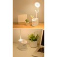 thumbnail image 3 of Lampe de Bureau LED, Lampe de Bureau pour Enfants Dimmable 3 Niveaux de Luminosité Protection des Yeux Col de Cygne Lampe Console Tactile Charge USB Sans Fil, Support pour Stylo Téléphone, 3 of 5