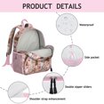 thumbnail image 4 of Poodle Dog and Flower Floral Backpack Backpack for School,Cute School Bag,Schoolbag with Adjustable Shoulder Straps & Padded Back,13.8"x11.4"x6", 4 of 6