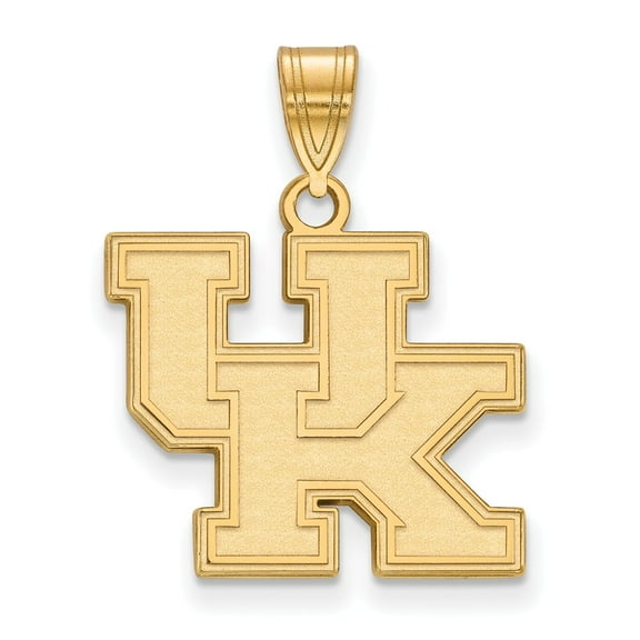 Real 10kt Yellow Goldy LogoArt University of Kentucky Medium Pendant; for Adults and Teens; for Women and Men