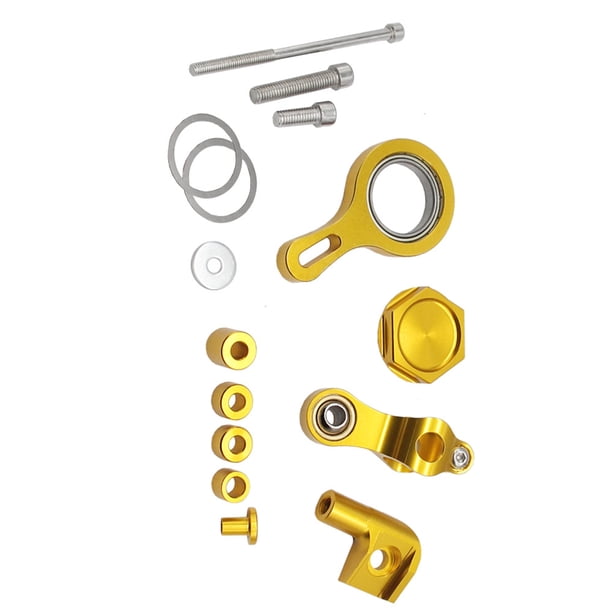 Riwesomey Kit de soporte de montaje, herramientas de modificación, amortiguador de dirección de motocicleta, piezas resistentes, montajes de reparación, Accesorios para motos Amarillo Riwesomey VI021468-04B