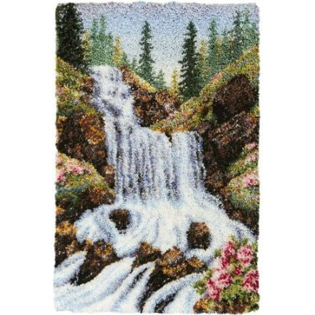 Rug Making Latch Hooking Kit | Waterfalls (5 sizes available)