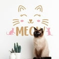 thumbnail image 3 of Cat Meow Wall Stickers Cat Whiskers Wall Decals Cute Cat Abstraction Stickers and Murals DIY Art PVC Wall Decal for Bedroom Kids Room LivingRoom, 3 of 7